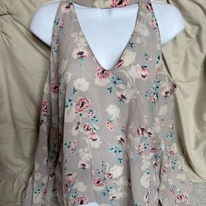 Floral Halter Neck Women Top